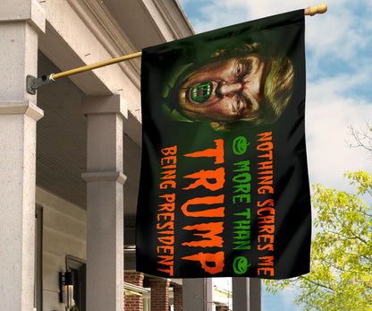 Trump Scarier Than Any Halloween Story Flag Anti Donald Trump 2024 Halloween Decor