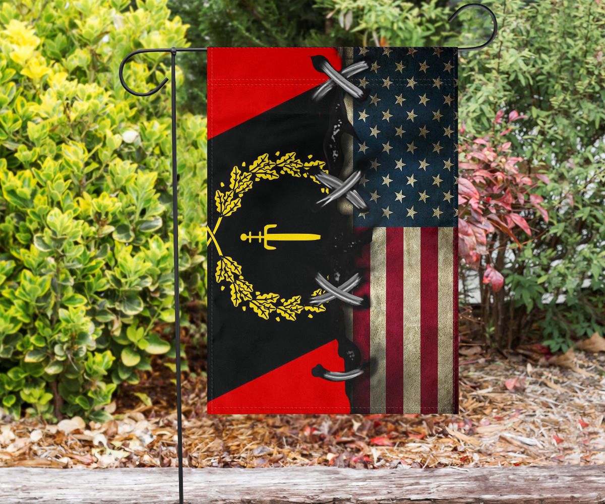 Black American Heritage Flag 1967 And American Flag Old Retro Black African American