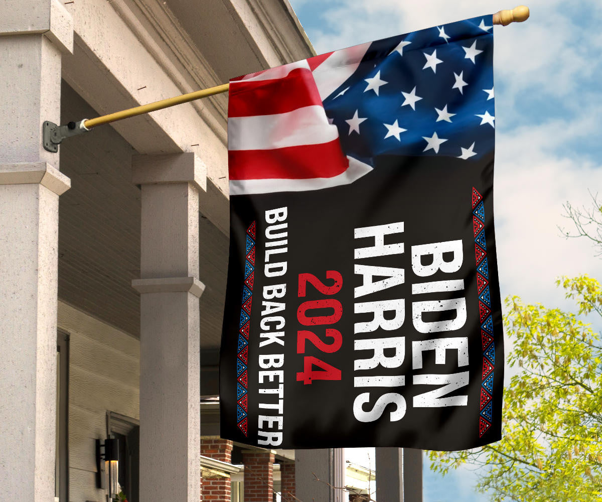 Biden Harris 2024 Flag Build Back Better Joe Biden 2024 Campaign Voting Banner