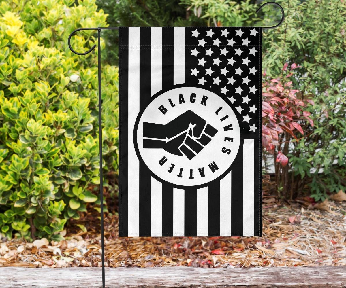 American Black Lives Matter Flag Blm Fist Flag Protest