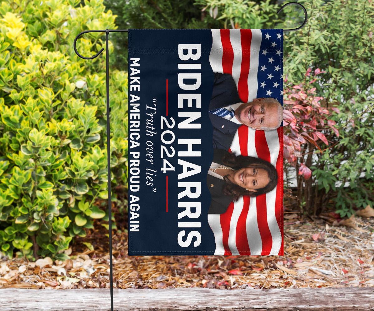 Biden Harris 2024 Flag Truth Over Lies Make America Proud Again Biden Harris Merchandise