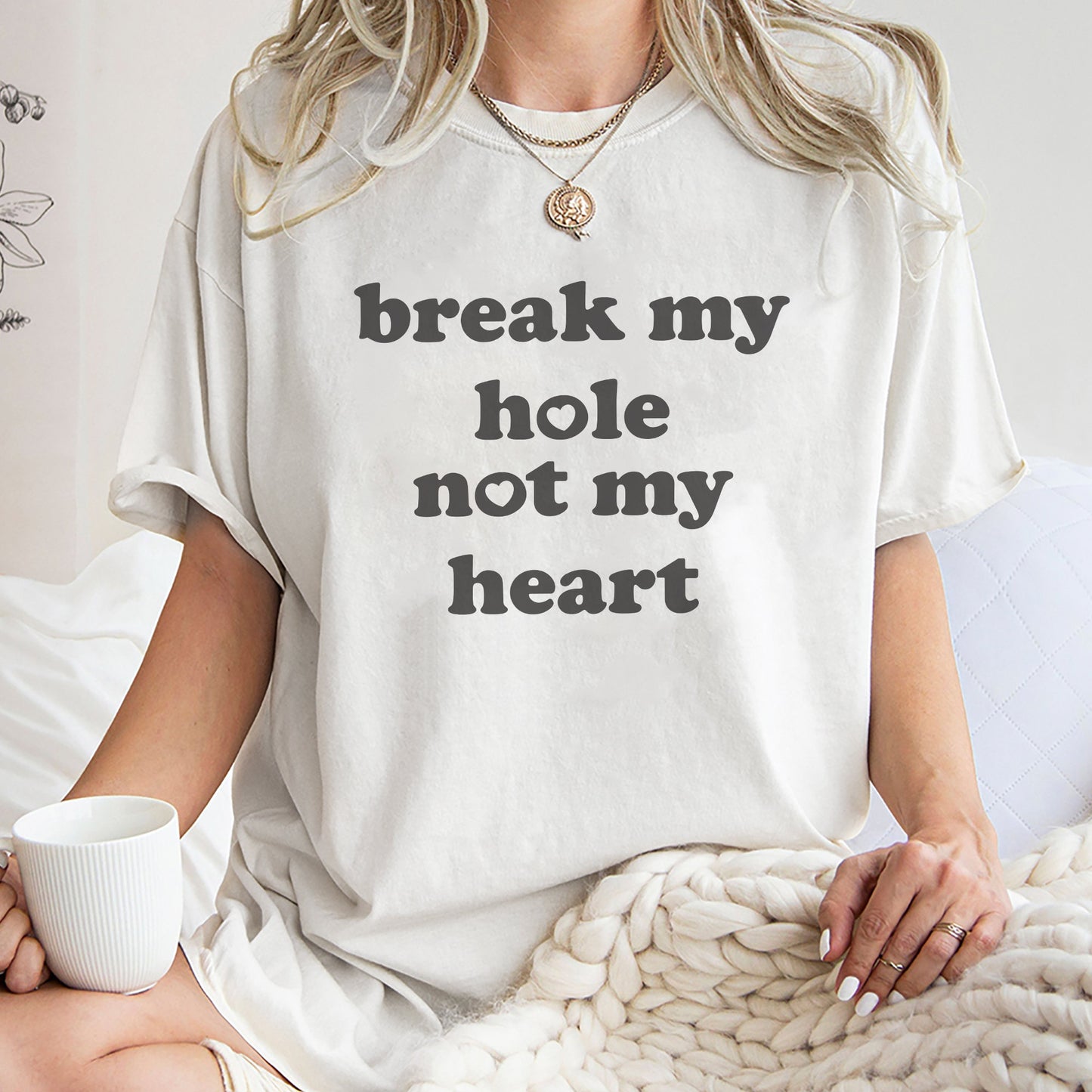 Break My Hole Not My Heart Shirt, Trending Unisex Tee Shirt, Unique Shirt Gift, Break My Hole Not My Heart Sweatshirt Hoodie