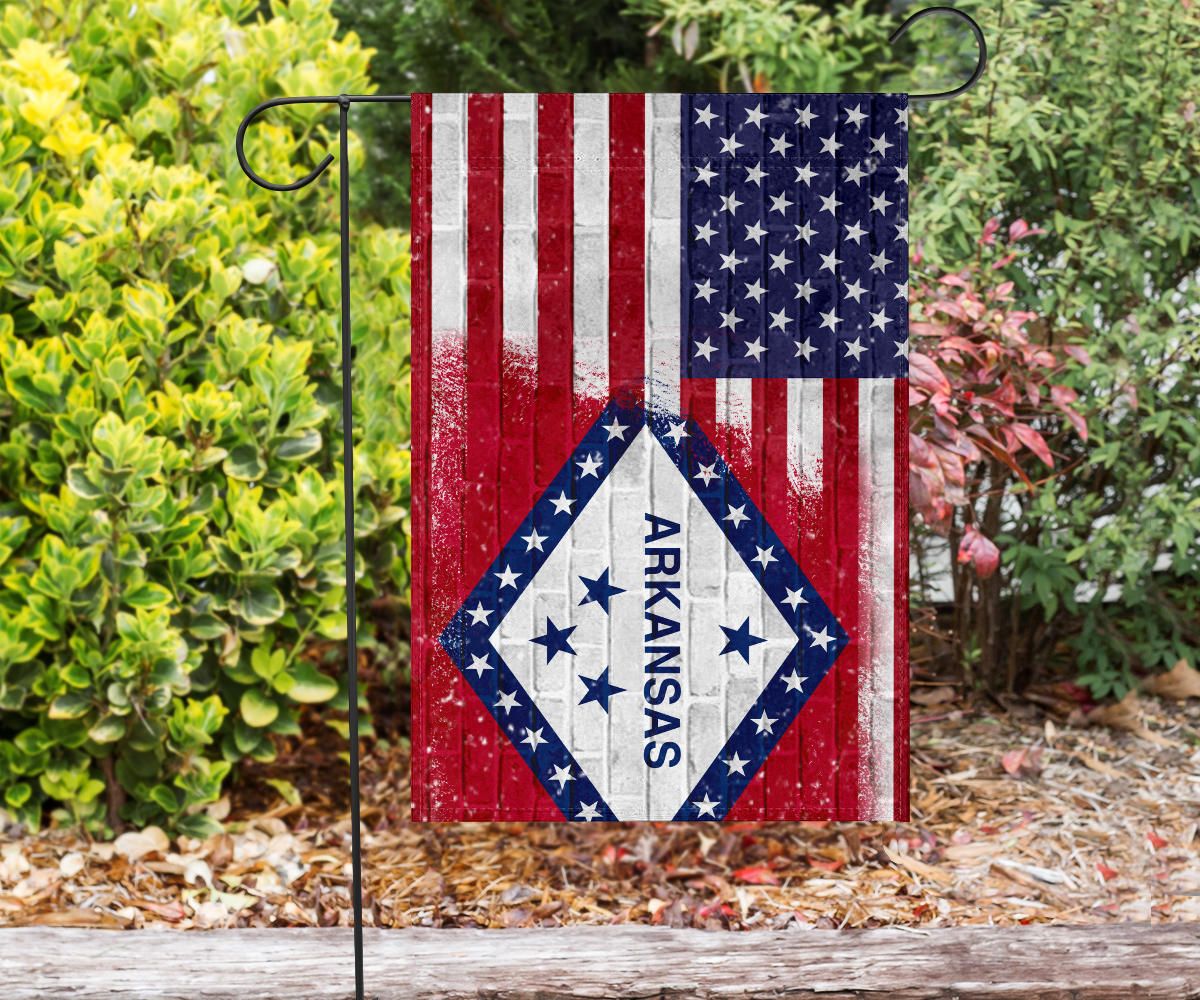 Arkansas State Flag American Flag U.S Patriotic Arkansas Resident House Decorating