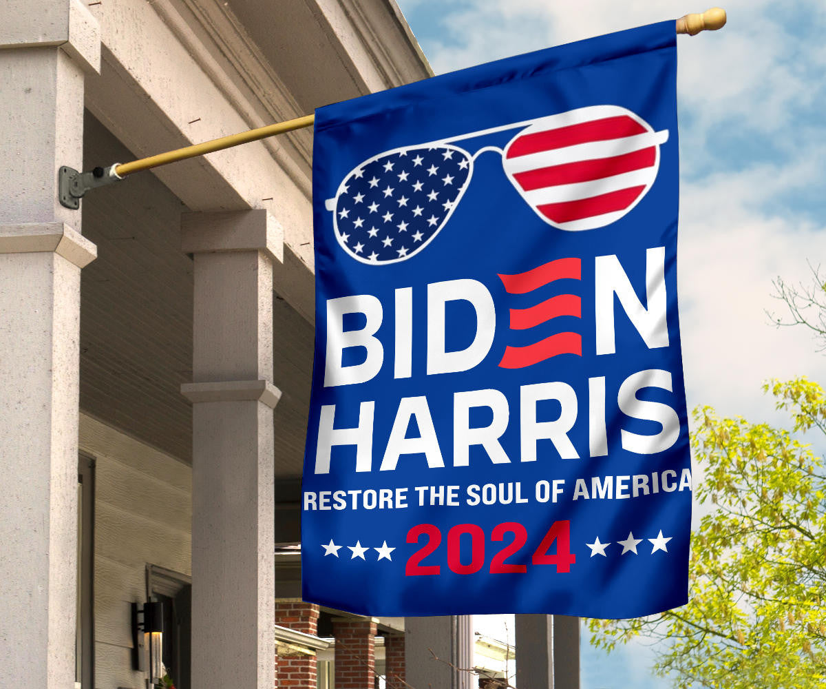 Biden Harris 2024 Restore the Soul of America Flag Vote For Joe Biden Presidential Election