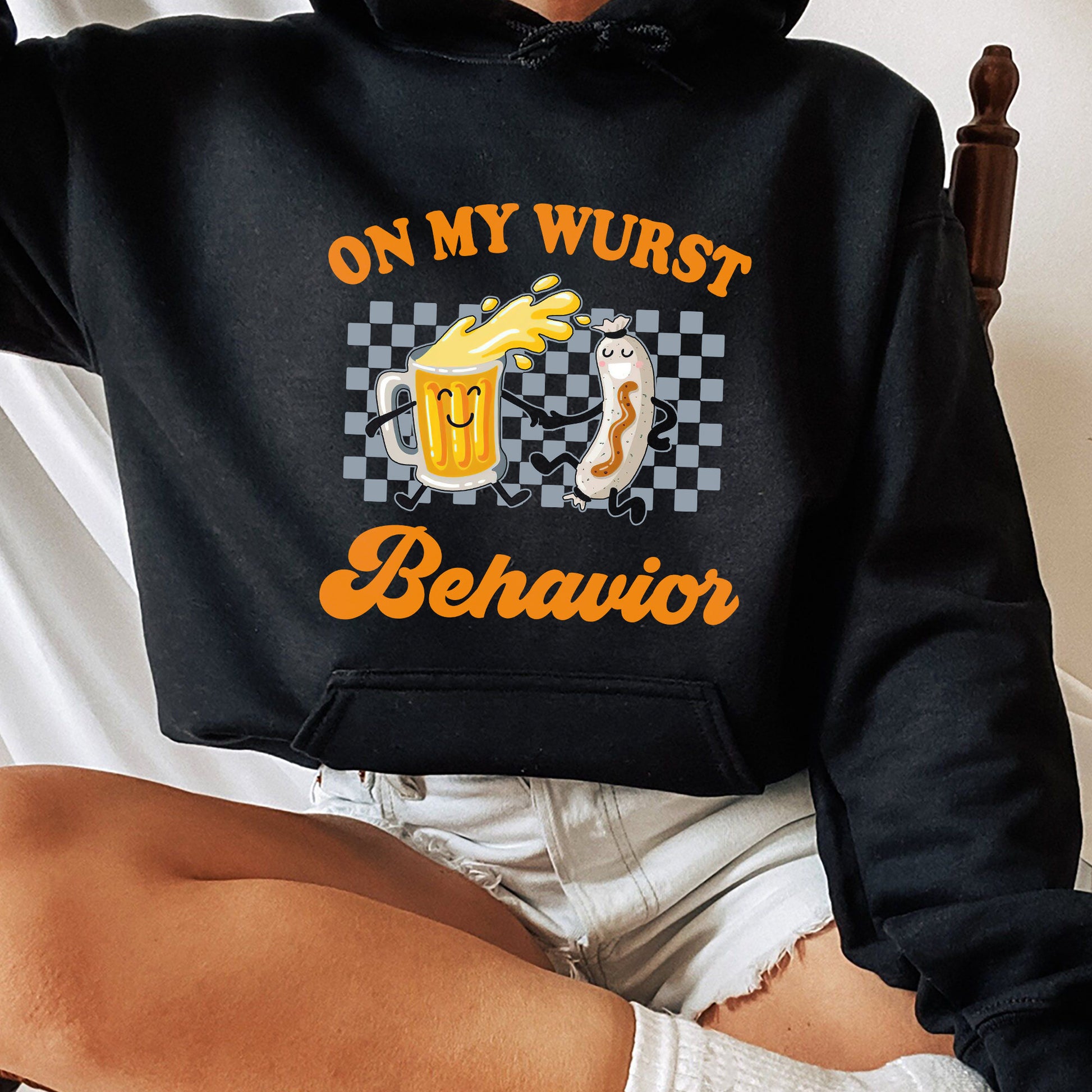 Funny Oktoberfest Sweatshirt, Oktoberfest Unisex Shirt, Group Drinking Tee,Oktoberfest Matching Shirts,Wurst Behavior Schnitzel Faced Hoodie