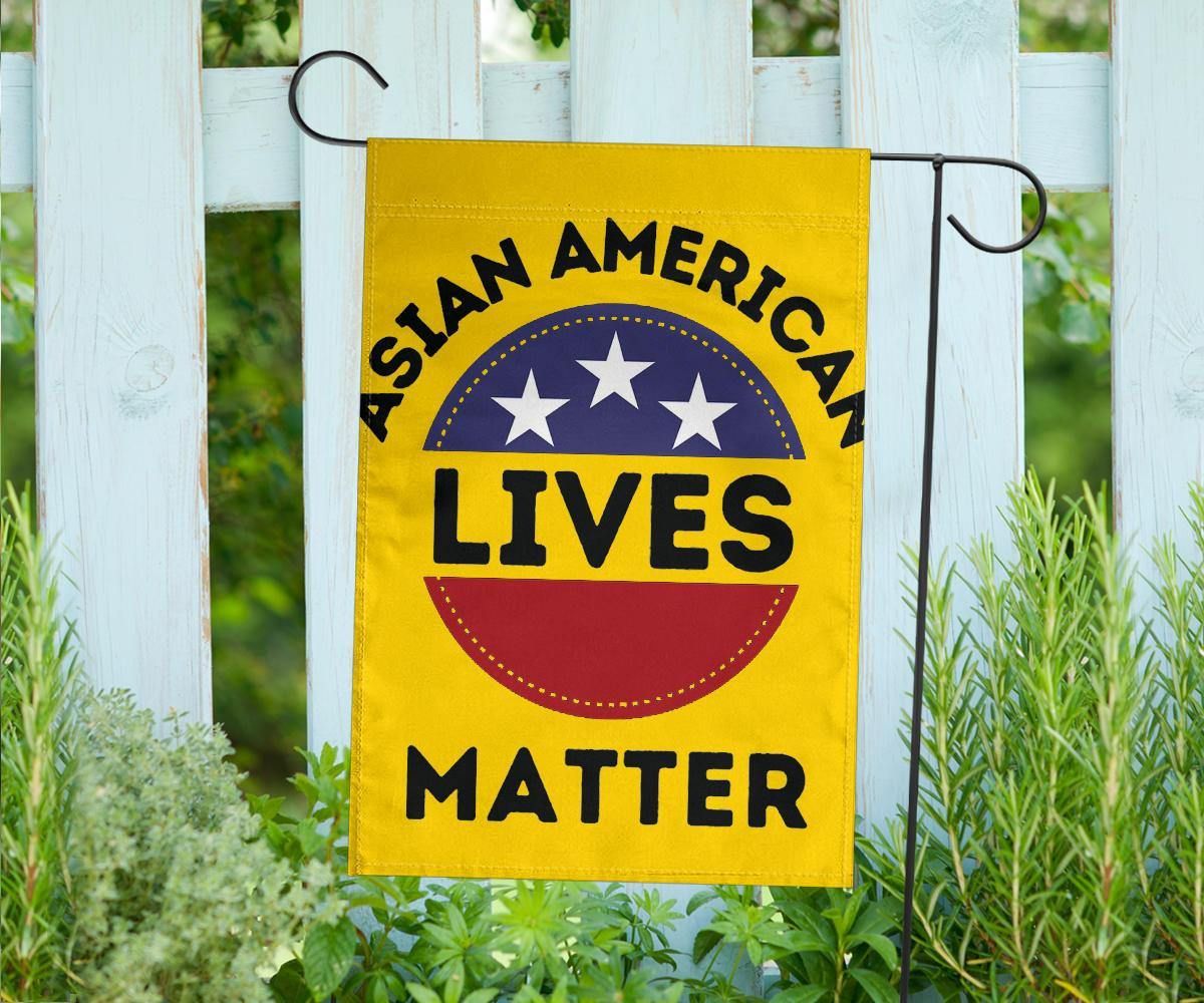 Asian American Lives Matter Flag Asian Lives Matter Stop AAPI Hate Hate Is A Virus Decor