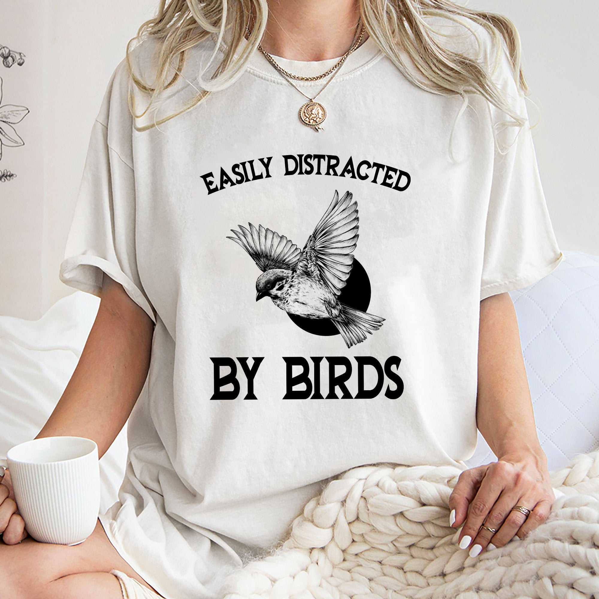 Easily Distracted By Birds Shirt, Trending Unisex Tee Shirt, Unique Shirt Gift,Funny Bird Watcher Shirt, Bird Nerd Hoodie, National Bird Day