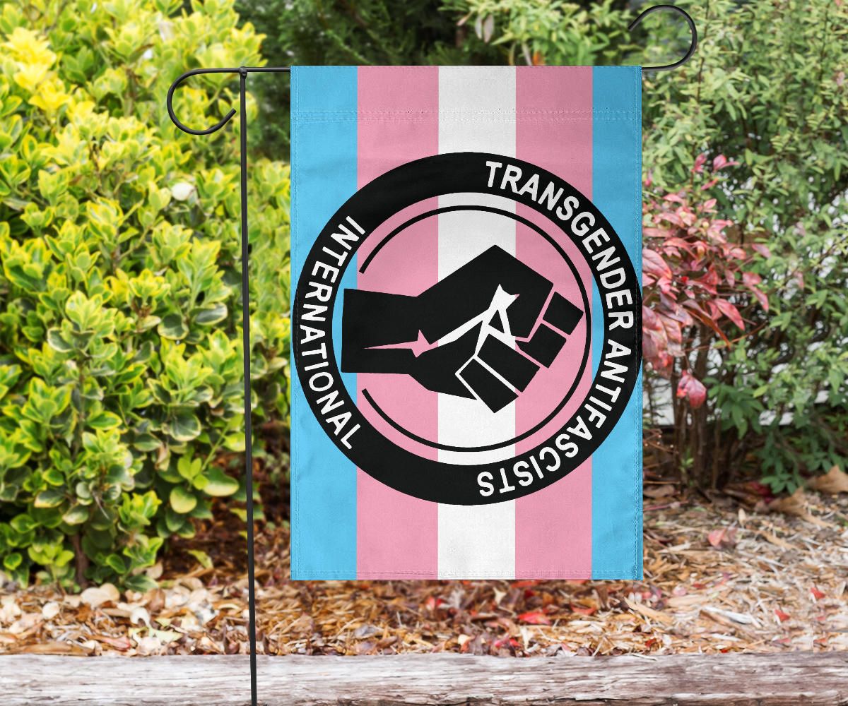 Trans Flag Transgender Anti Fascist International Power Fist Anti Homophobic Pride Merch