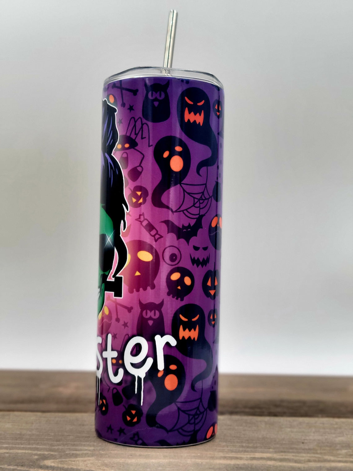 Halloween Mom Skinny Tumbler Momster