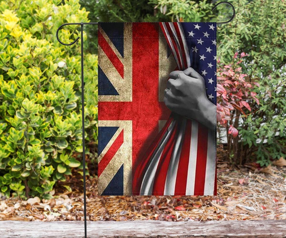 United Kingdom Flag And American Flag Vintage Old Retro British UK Union Jack Flag