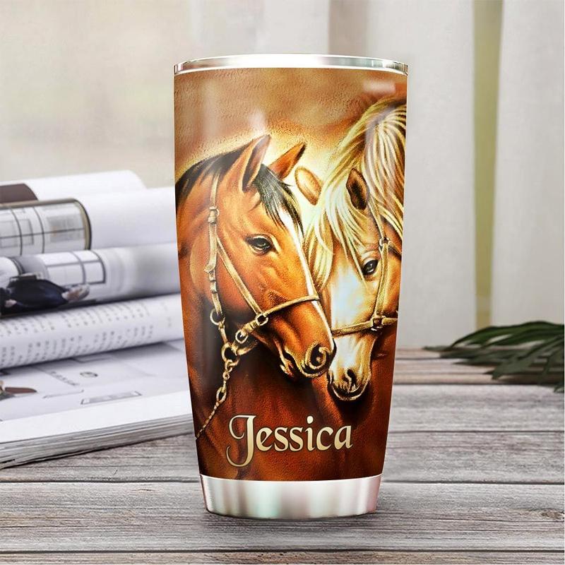 Personalized Couple Horse Tumbler You And Me We Got This