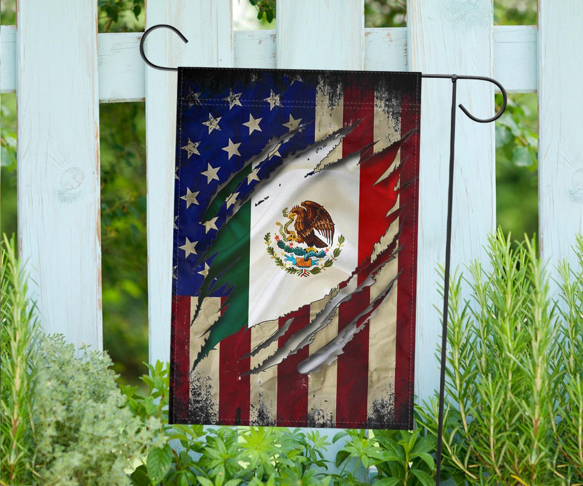 USA Mexico Combination Flag Mexican American Friendship Patriotic Flag