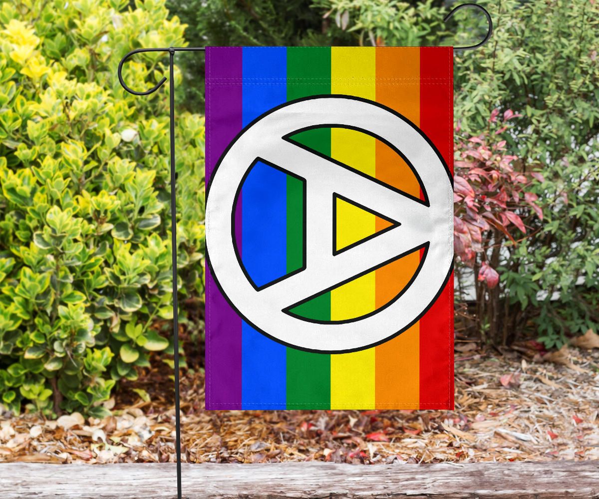 Anarchy Rainbow LGBT Pride Flag Antifa Anti Homophobe Support  LGBTQ Flag Decor