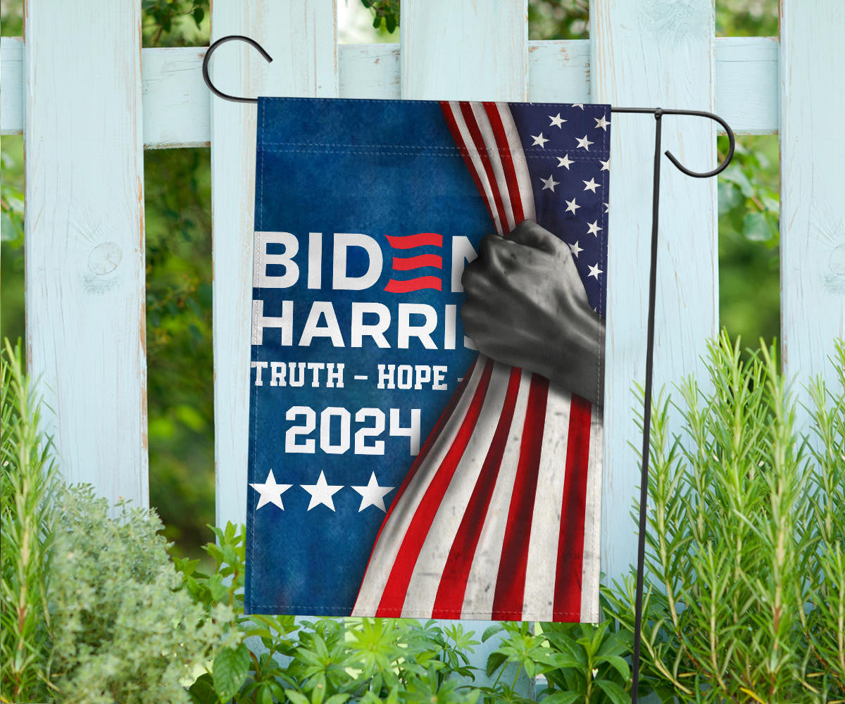 Biden Harris 2024 Hope Decency Flag And American Flag Support Biden Harris Merch