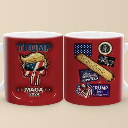 Trump MAGA 2024 - US Elections 3D Inflated Effect Printed Mug, Trump Mug