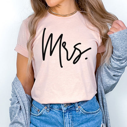 Custom Mr and Mrs Shirts, Matching Bride and Groom Shirts, Mrs Last Name tshirt, Bride and Groom Personalized tshirts