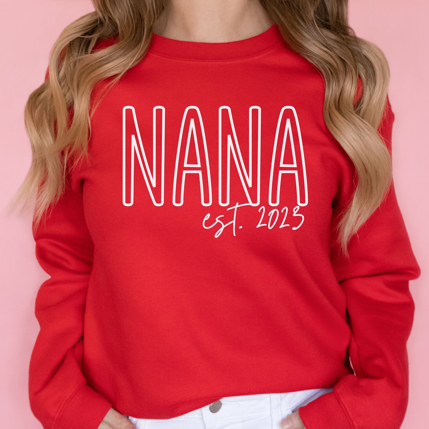 Custom Nana Sweat Shirt, Nana Est Shirt, New Nana Gift, Nana Sweat Shirt, Nana Shirt, Nana Est Custom, Personalized Nana Crewneck