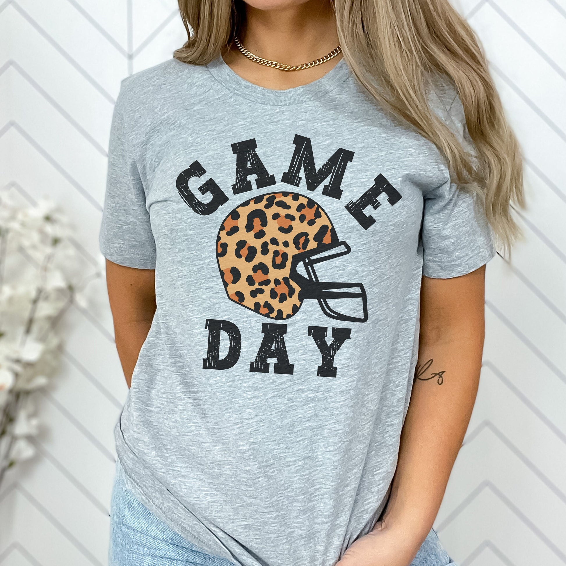 Football Game Day Shirt, Leopard Print Football Shirt, Tailgate Party Shirt, Women's Football Shirts, Fantasy Football