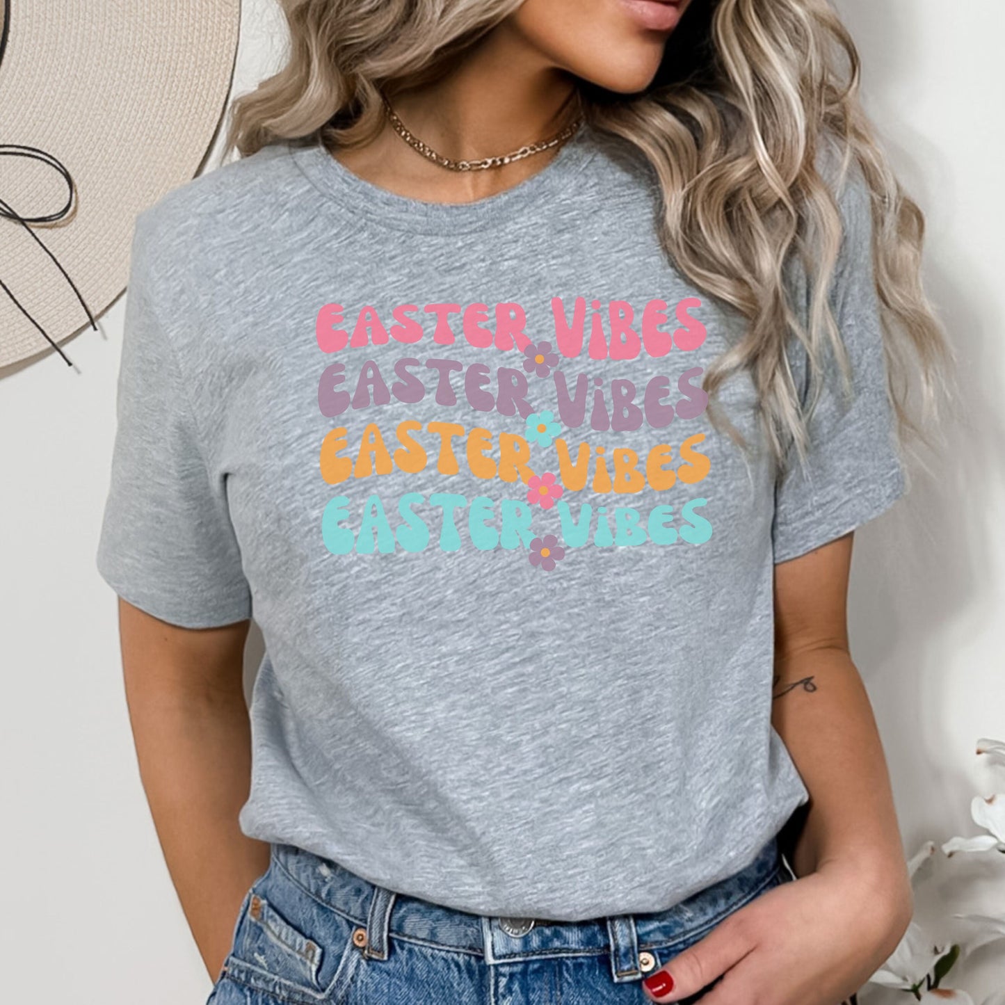 Easter Vibes Shirt, Retro easter vibes shirt, easter shirt, vintage easter shirt, easter shirt women, cute easter shirt