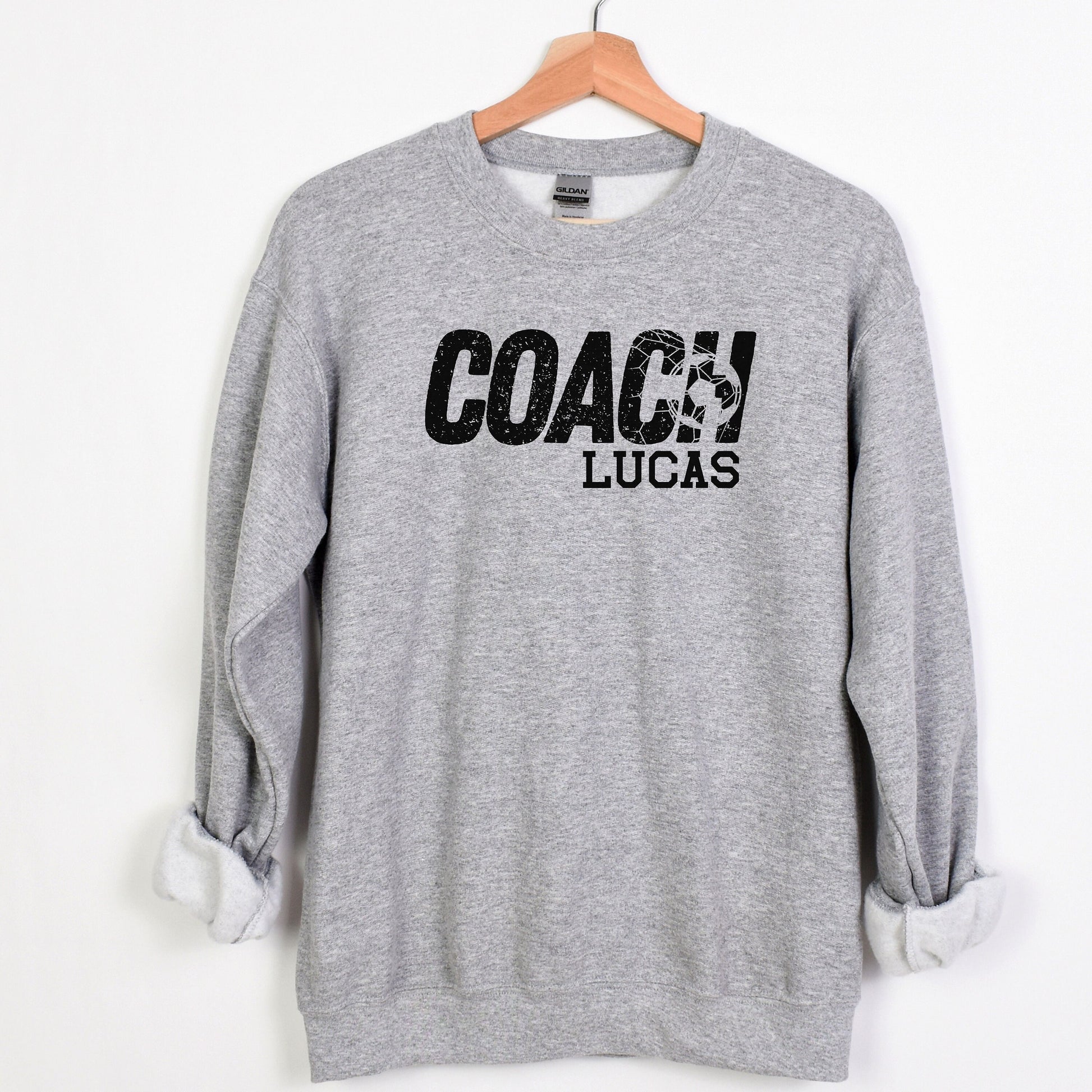 Custom Soccer Coach Sweatshirt, Personalized Soccer Coach Crewneck, Soccer Coach Gift, Coach Tee