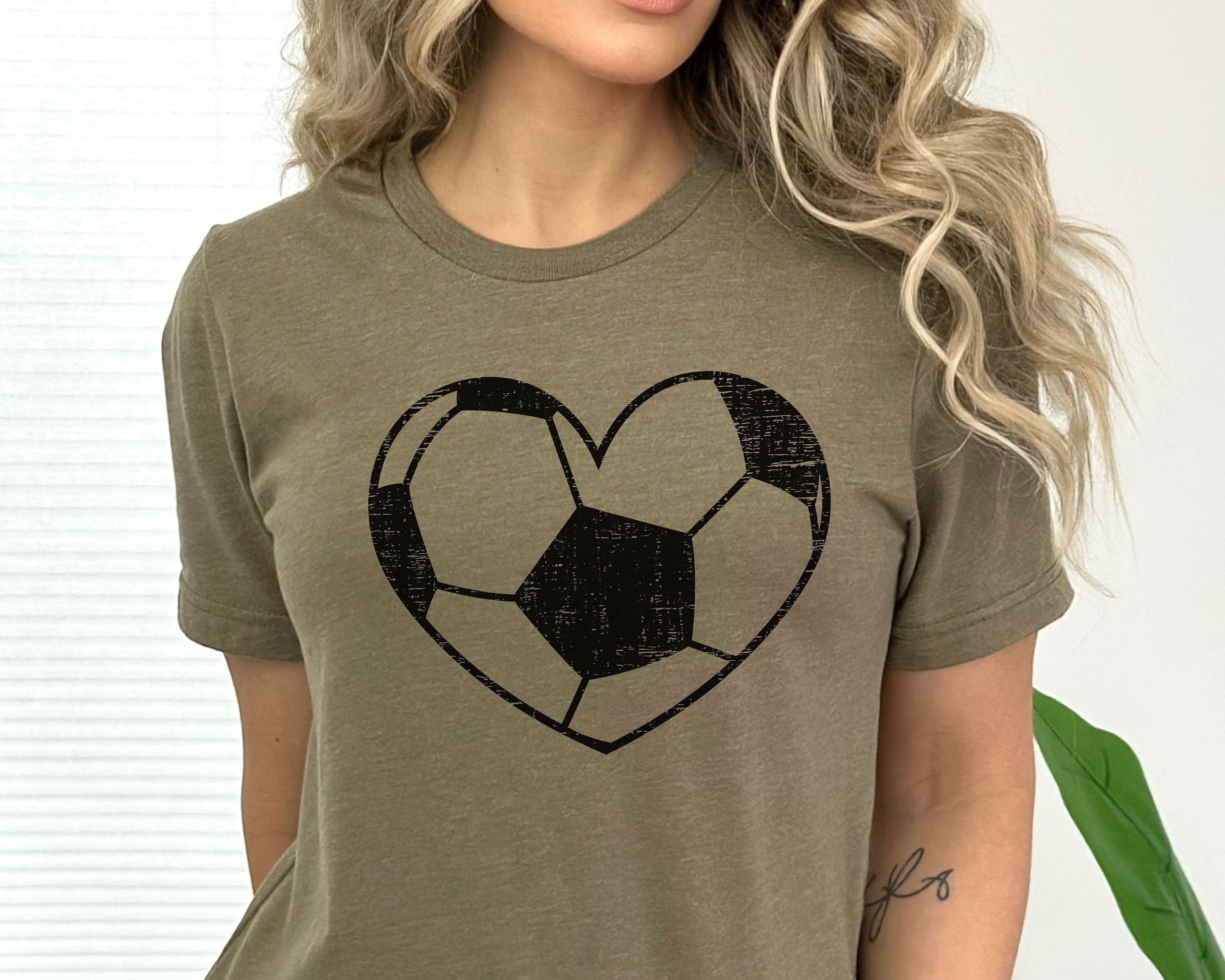 Custom Soccer Number Shirt, Personalized Soccer Mom Shirt, Soccer Fan Shirt, Cute Soccer Heart Shirt 2M