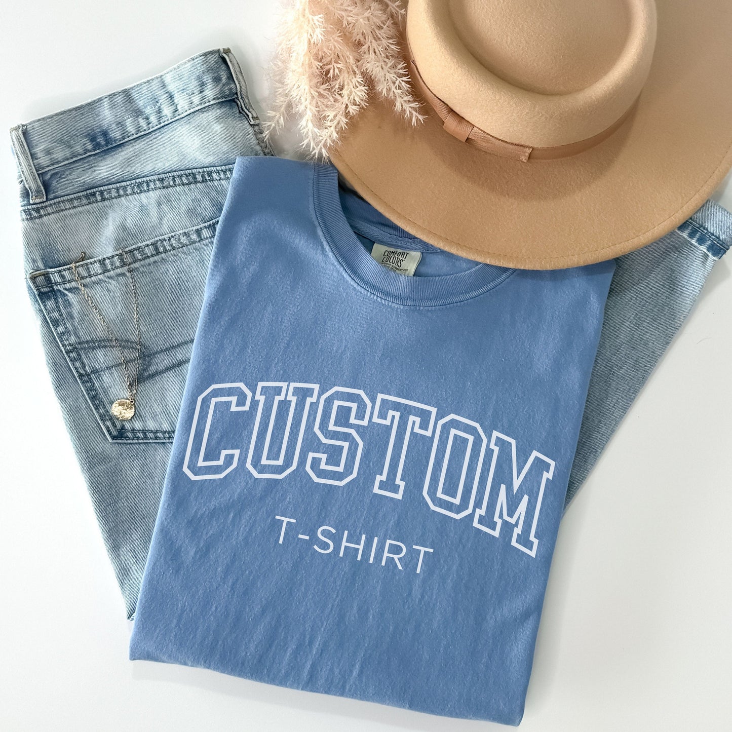 Custom Shirt, Comfort Colors Custom Tee, Comfort Colors, Custom Your Text, College Letters Custom Tshirt, Personalized Shirt