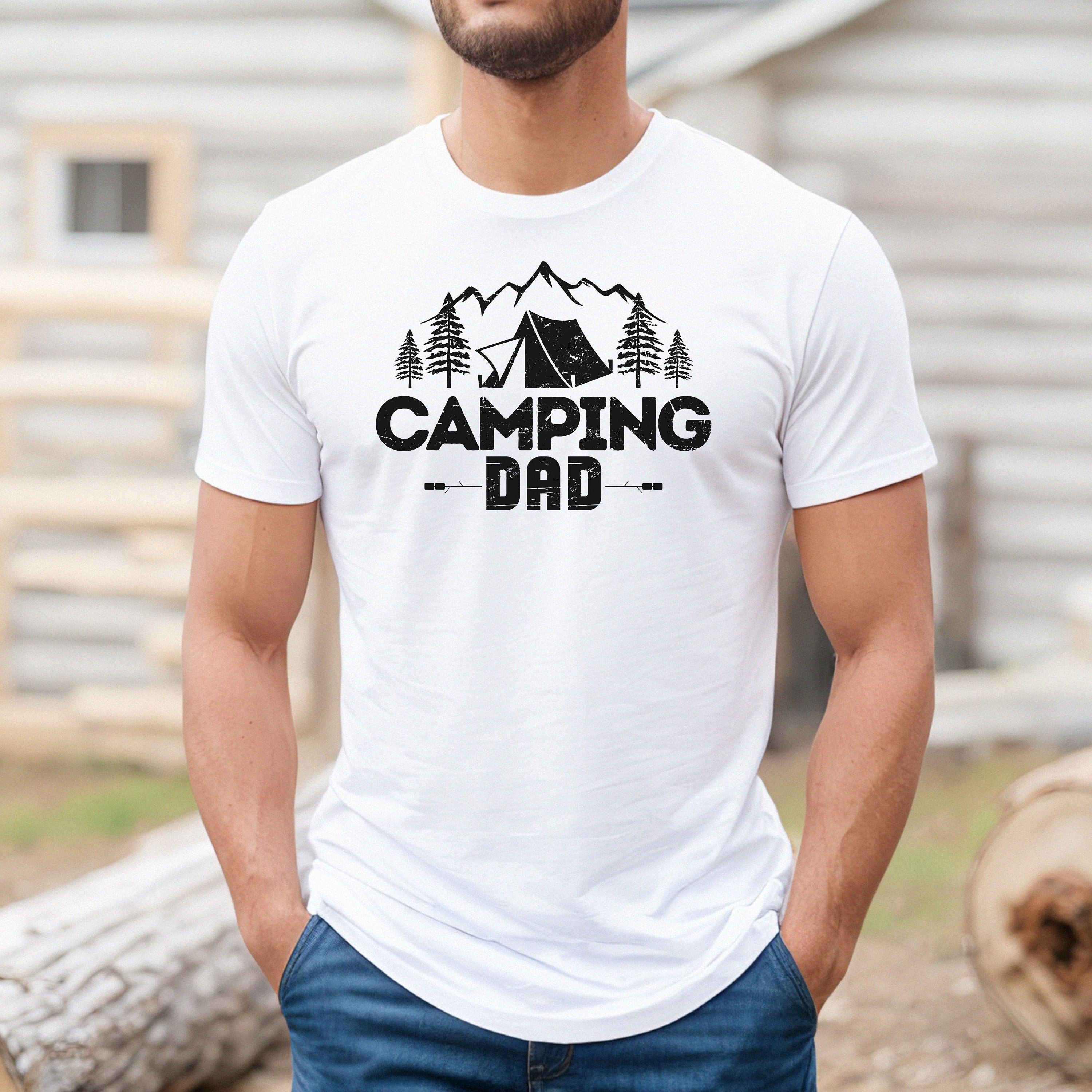 Dad Camping shirt, dad camp t-shirt, cool camp dad shirt, camping shirts for dad, fun Camping Dad gift, mens camping shirt