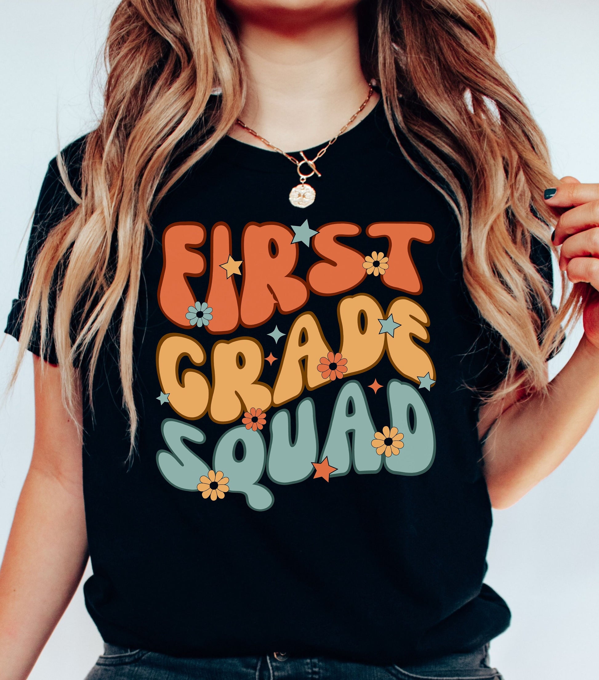 First Grade Squad Shirt, 1st Grade Teacher Shirt, Grade Level Teacher Shirts, Back to School Teacher Shirt, Groovy First Grade Team Tshirt