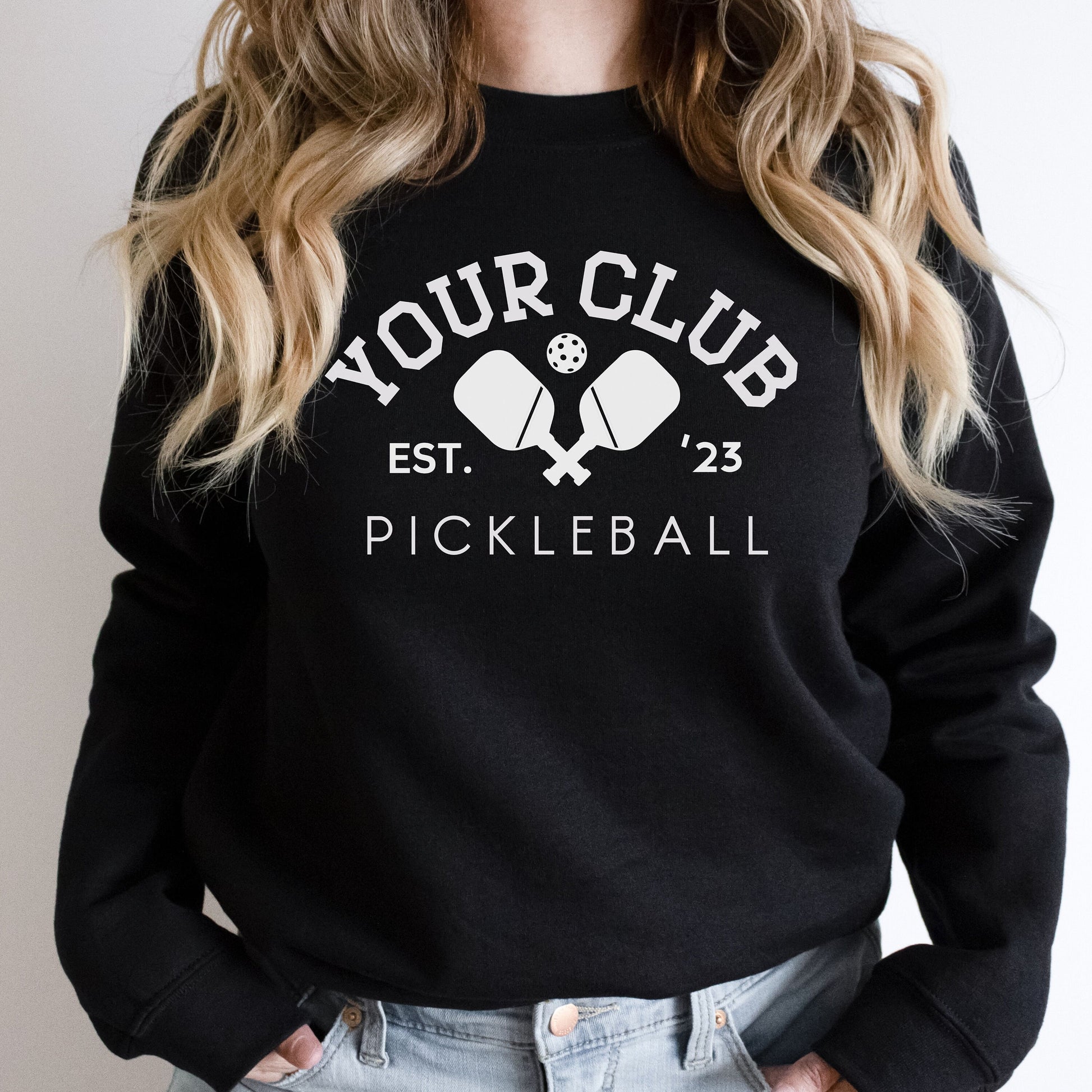 Personalized pickleball club sweatshirt, pickleball team sweat shirt, pickleball gift, pickleball sweatshirts