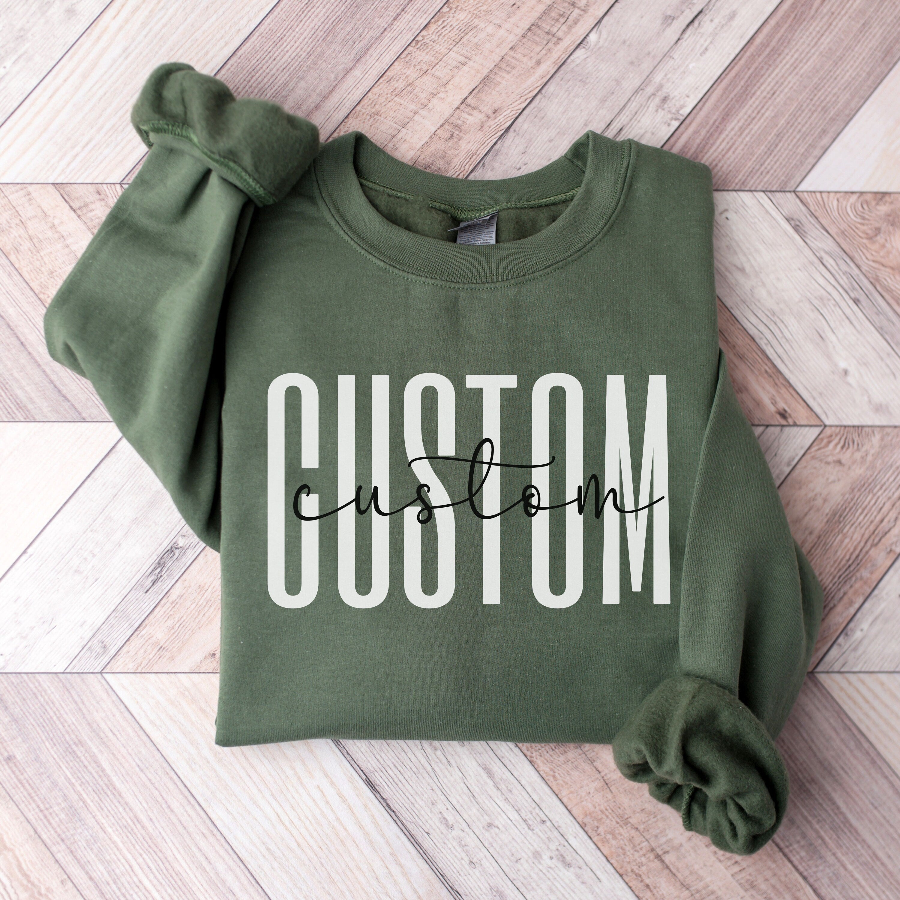 Personalized Sweatshirt, Custom Text Sweater, Logo Sweater, Team Logo Shirt, Business Sweatshirt, Custom T-Shirt