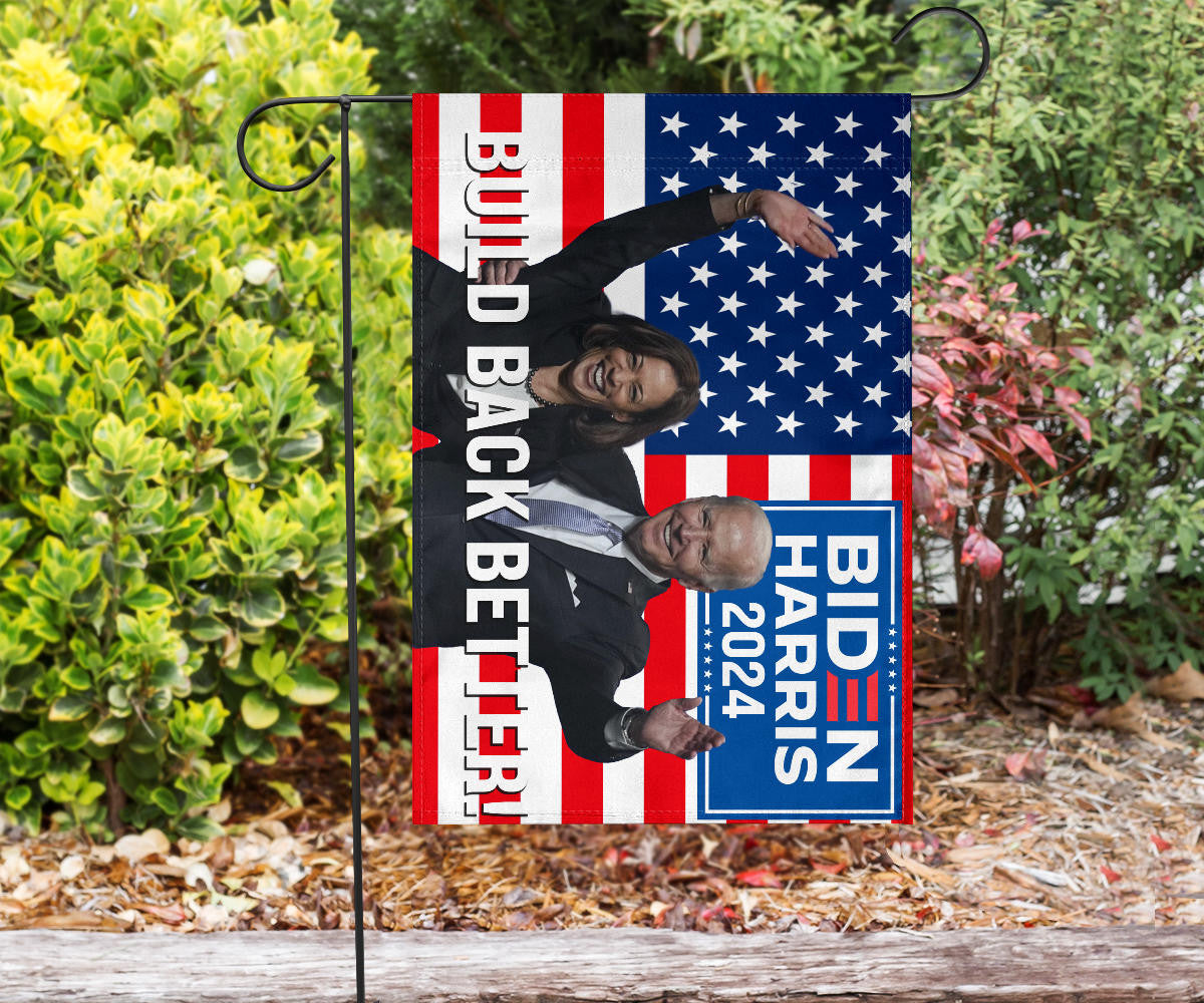 Biden Harris 2024 Flag Build Back Better USA Flag Re-Elect Biden For President Election