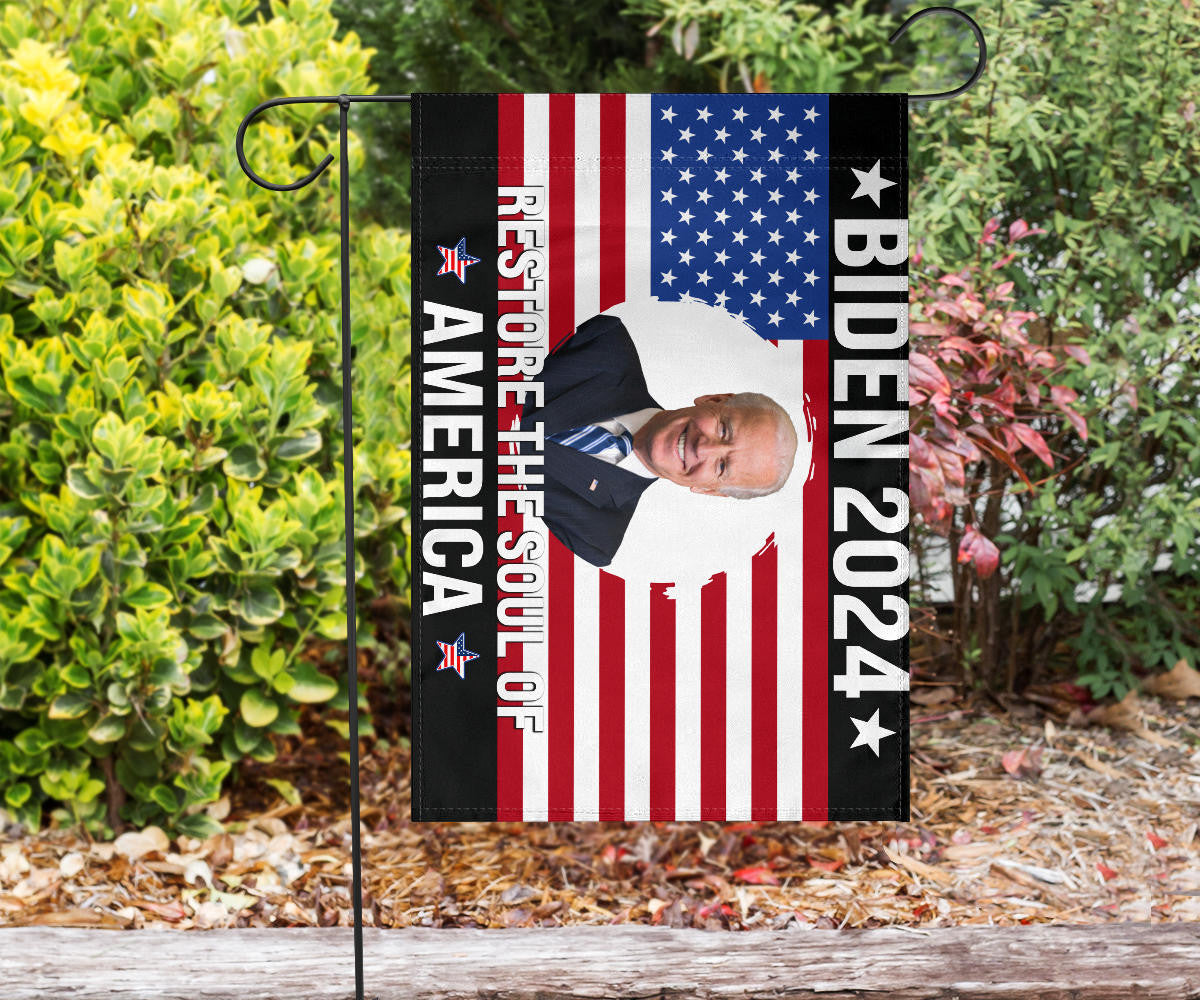 Biden 2024 Restore The Soul Of America Flag Vote For Biden 2024 Merchandise