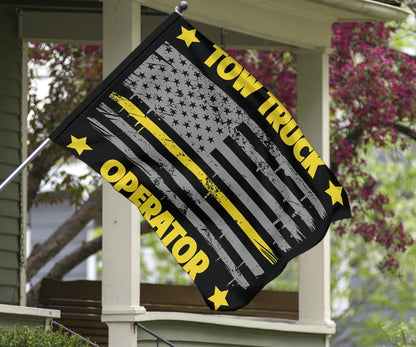 Thin Yellow Line Flag Old Retro Tow Truck Operator American Flag With Yellow Trip