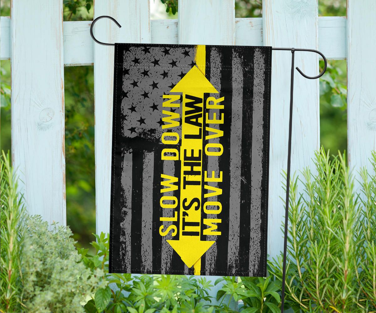 Thin Yellow Line Flag Move Over Slow Down It's The Law Move Over Flag Gift Dispatcher 911 Police