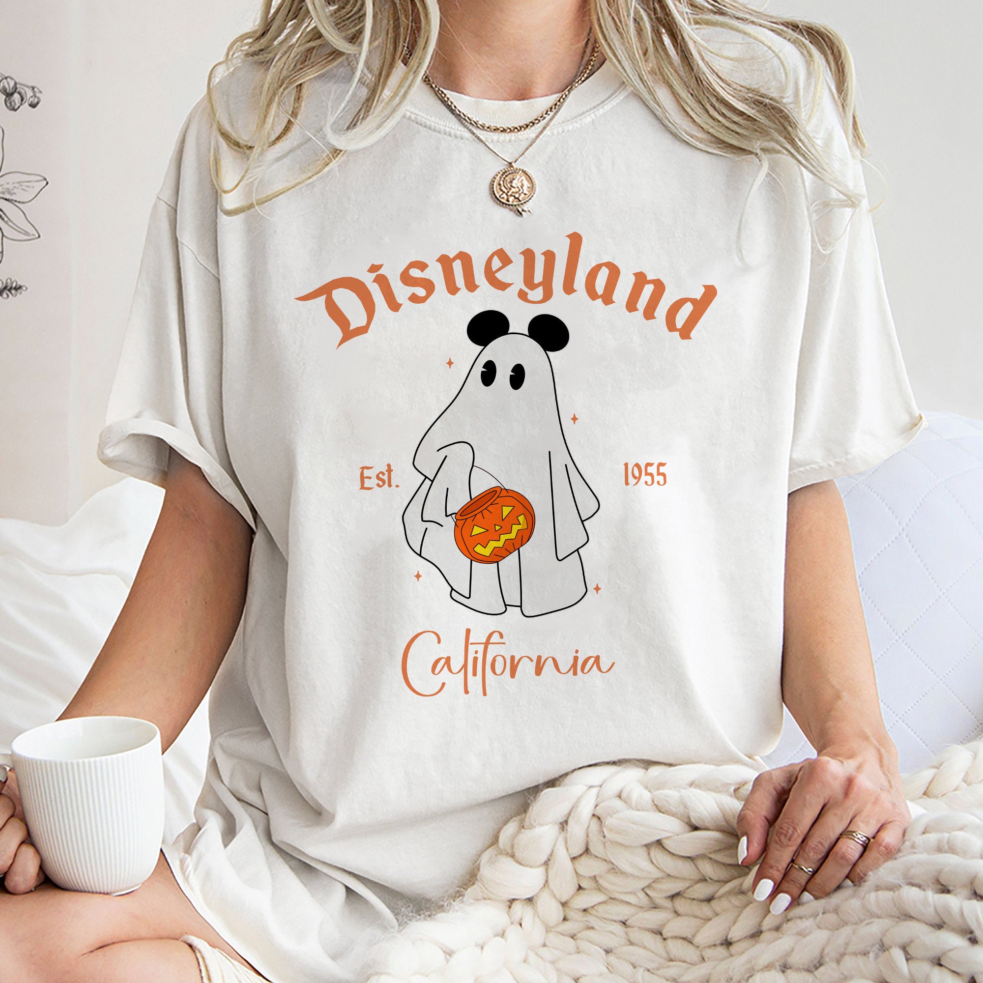 Disneyland Est 1955 Mickey Mouse Sweatshirt, Disneyland Halloween Matching Shirt, Halloween Mickey Ghost,Mickey Halloween Pumpkins Hoodie