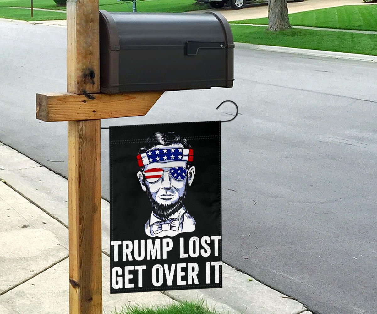 Trump Lost Flag Trump Lost Get Over It Anti Trump Flag Donald Trump Loser Merchandise