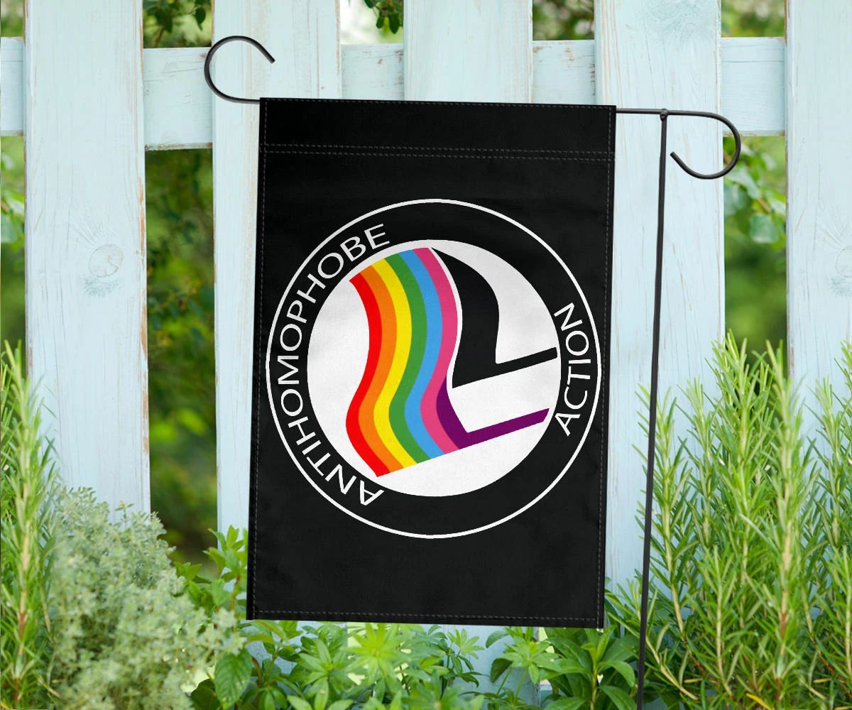 Anti Homophobe Action Flag Support LGBT Pride Banner CCAH Anti Homophobia Antifa