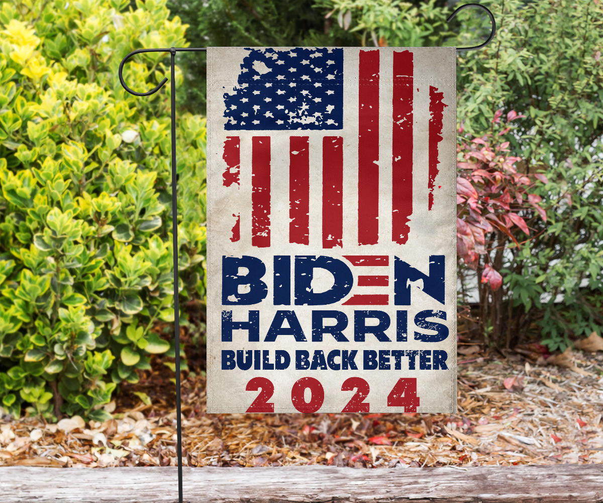 Biden Harris Build Back Better 2024 Flag Support Biden Harris 2024 Campaign Merch