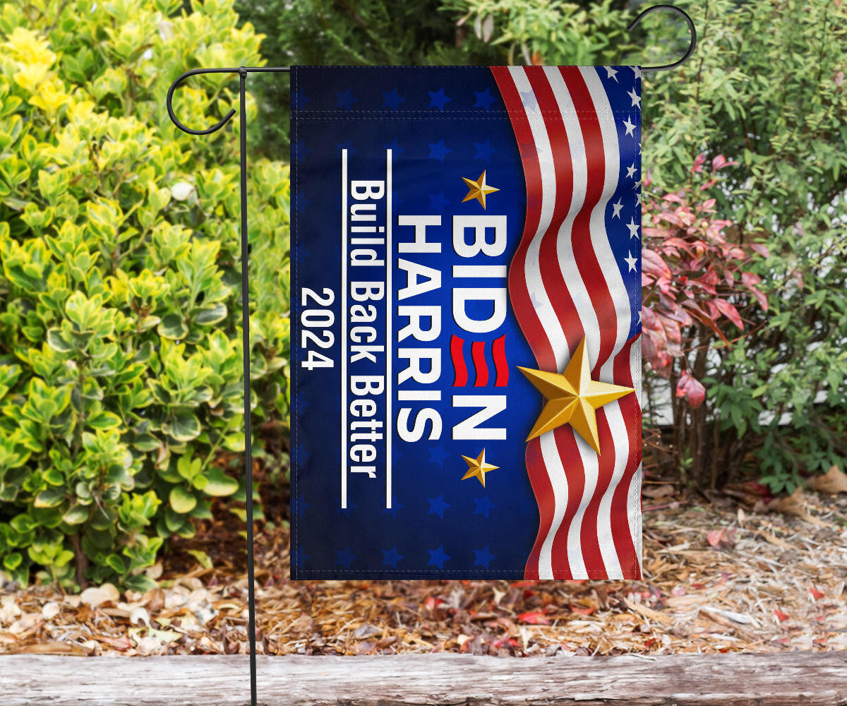 Biden Harris 2024 Build Back Better Flag USA Democrats For Joe Biden Voting Flag