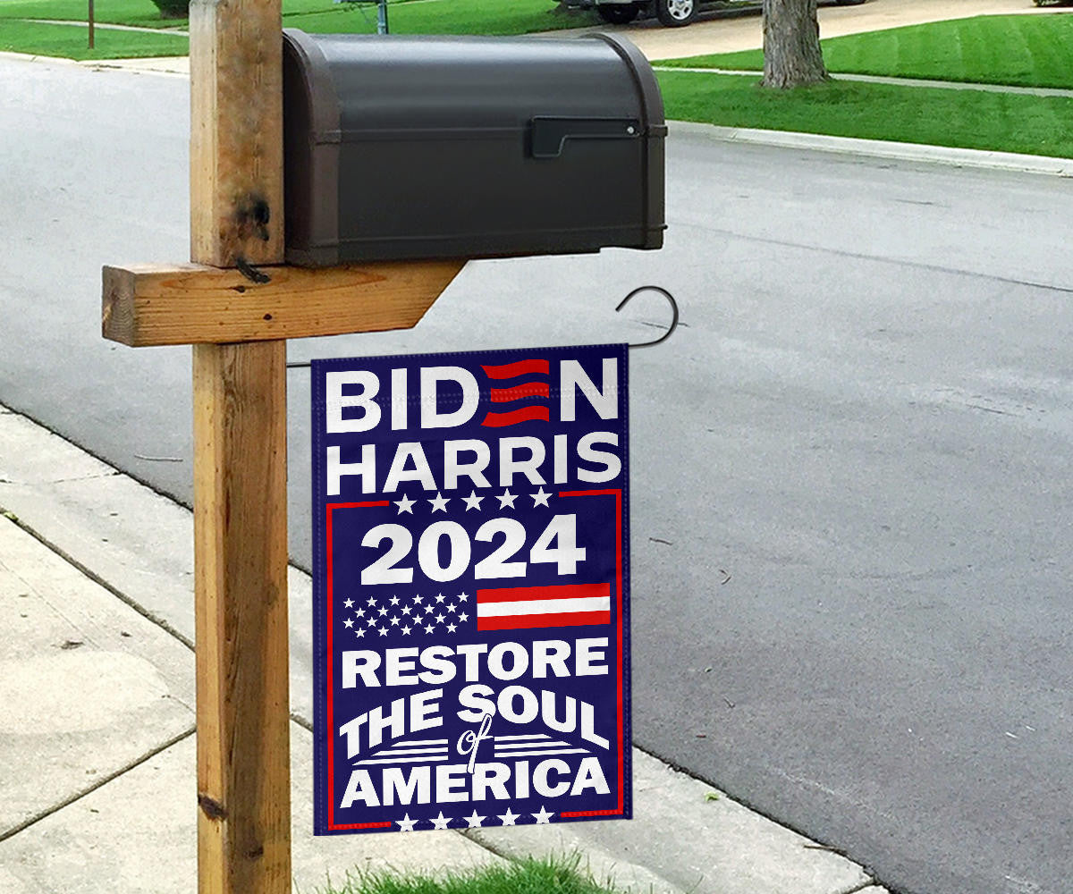 Biden Harris 2024 Restore The Soul Of America Flag Biden Harris 2024 Flag For Supporter