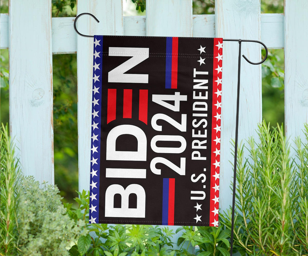 Biden 2024 US President Flag Re-Elect Biden For President Political Merchandise