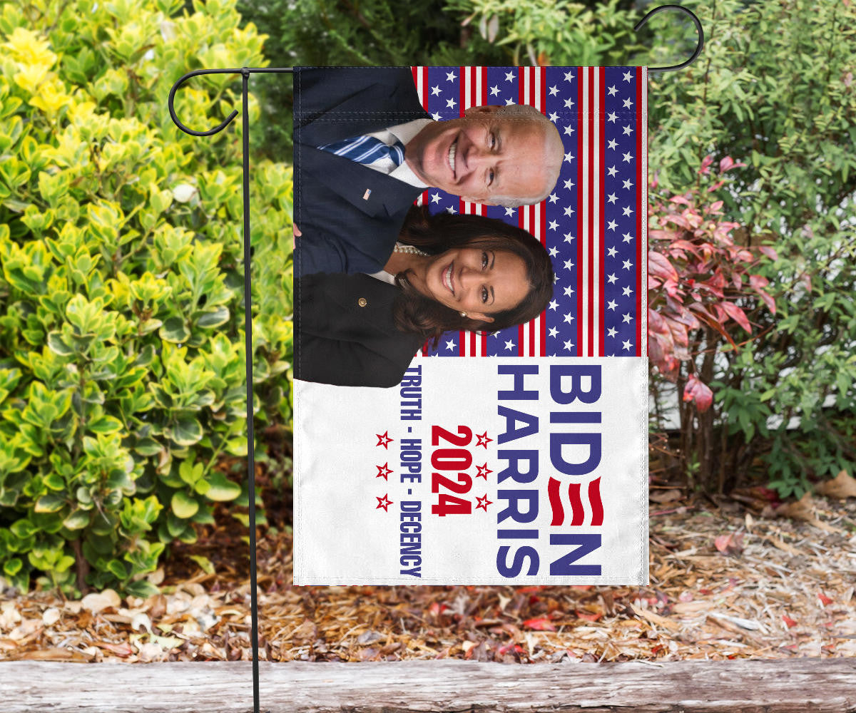 Biden Harris 2024 Truth Hope Decency Flag Joe Biden Harris Presidential Campaign Merch