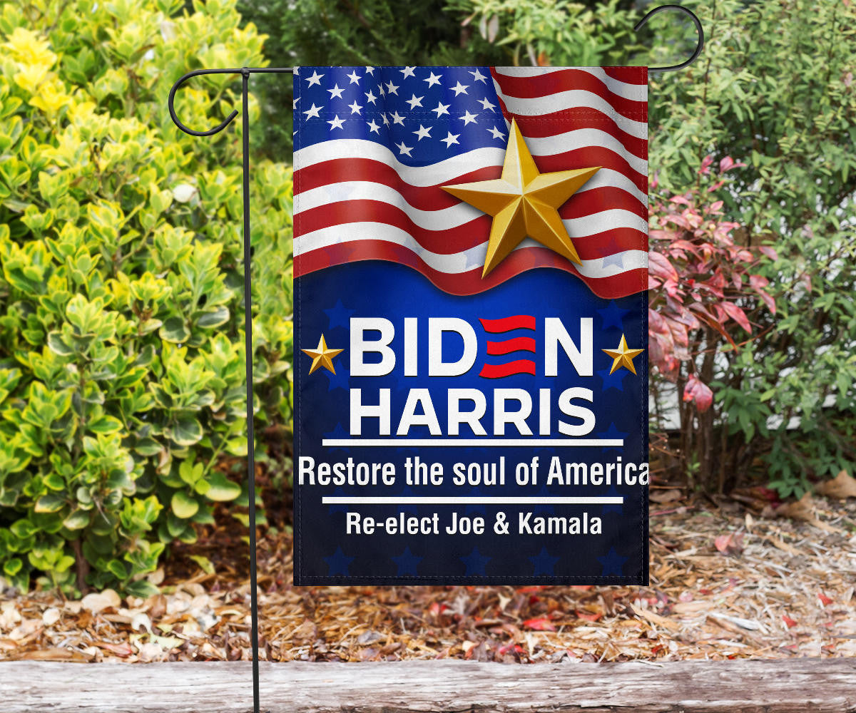 Biden Harris 2024 Flag Restore The Soul Of America Re-Elect Joe Kamala For U.S President