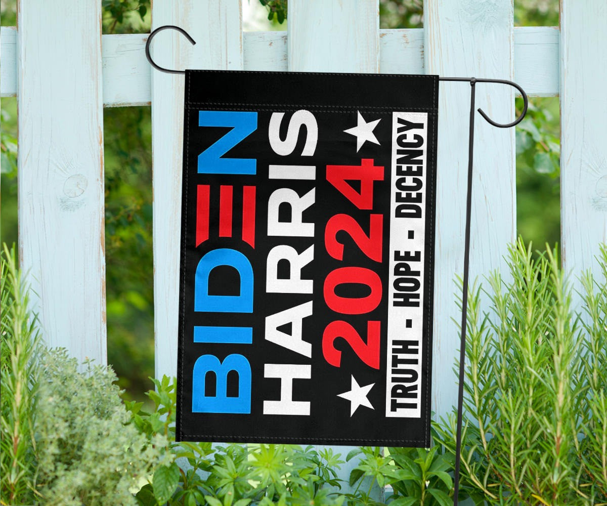 Biden Harris 2024 Truth Hope Decency Flag Vote For Biden Harris Merch 2024 Election