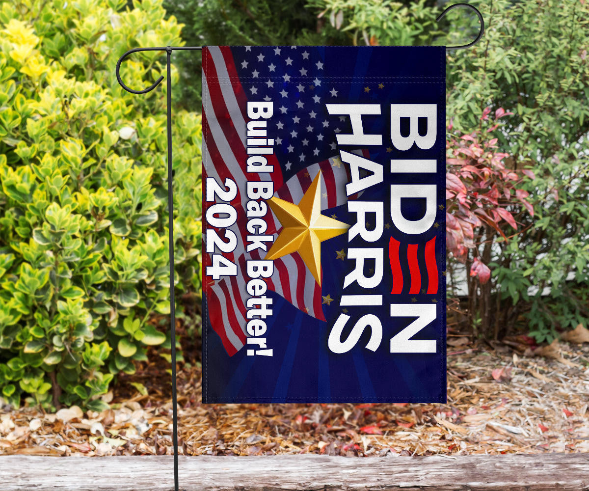 Biden Harris 2024 Flag Build Back Better Joe Biden Presidential Campaign Slogan Merch