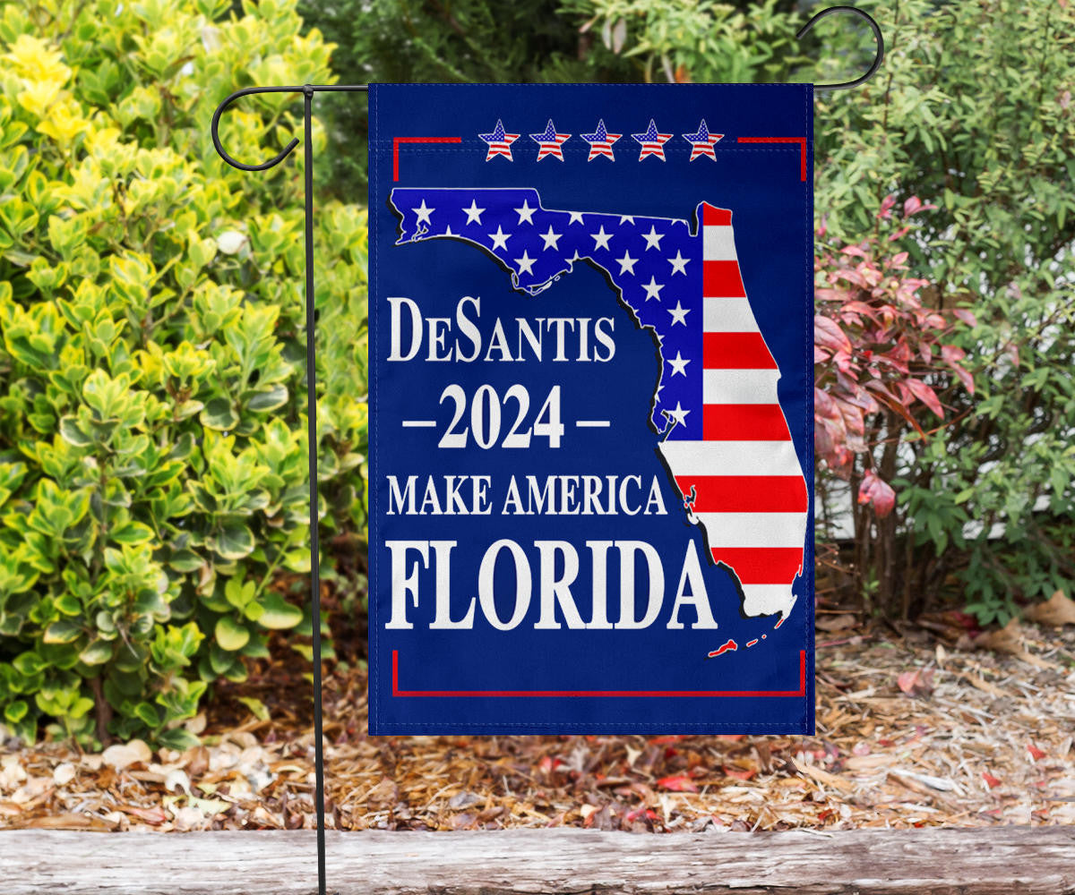 DeSantis 2024 Flag Make America Florida Ron Desantis Campaign Slogan Political Flags