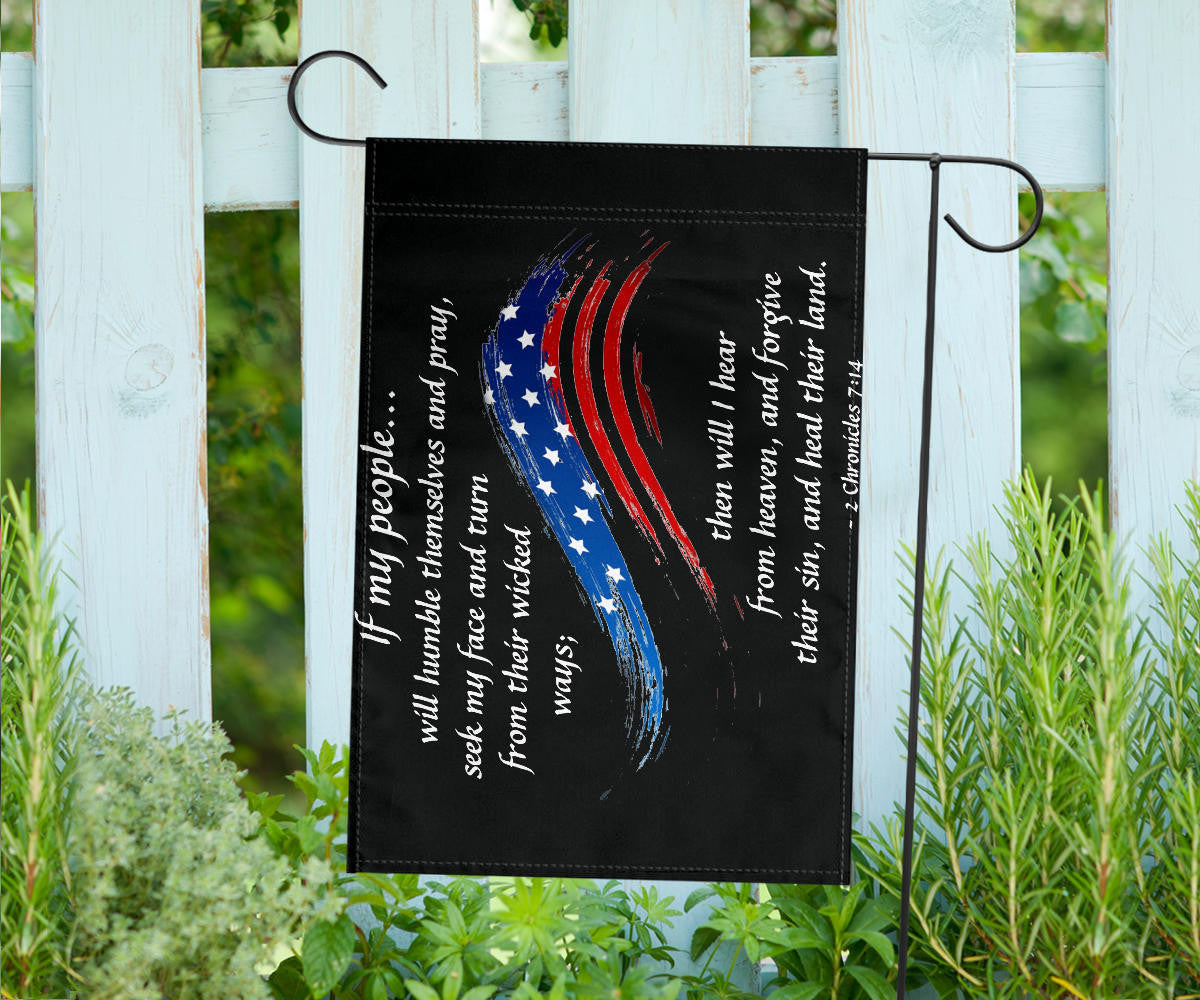 2 Chronicle 714 Bible Verse Flag Christian Wall Art For Living Room Decorative Bible Verses