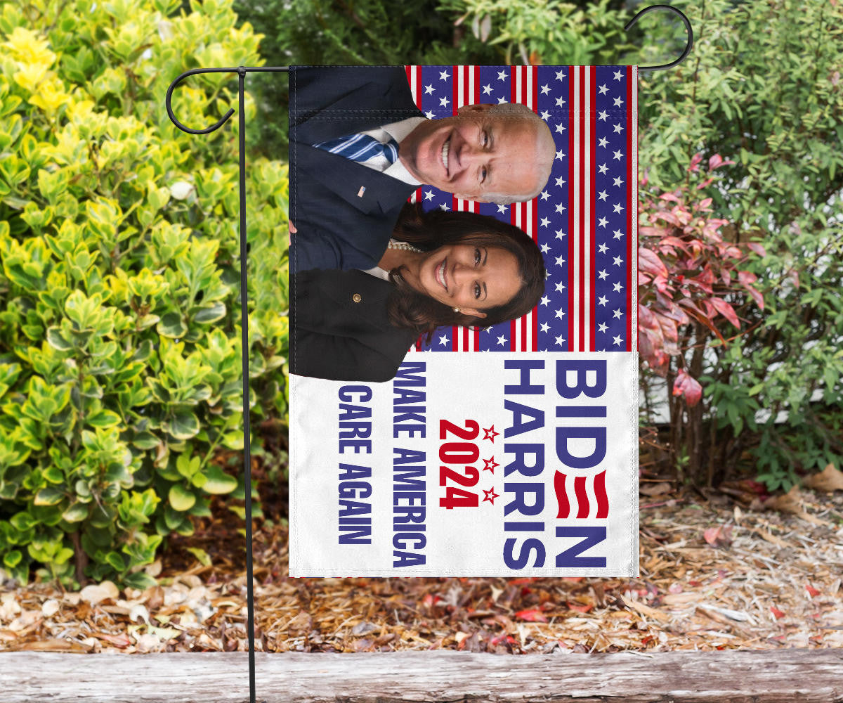 Biden Harris 2024 Make America Care Again Flag Biden Harris Campaign Merch President Election