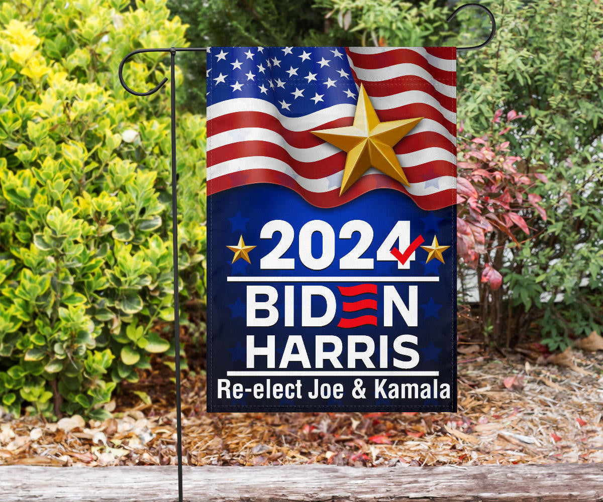 Biden Harris 2024 Flag Re-Elect Joe And Kamala For U.S President Campaign Voting Flag