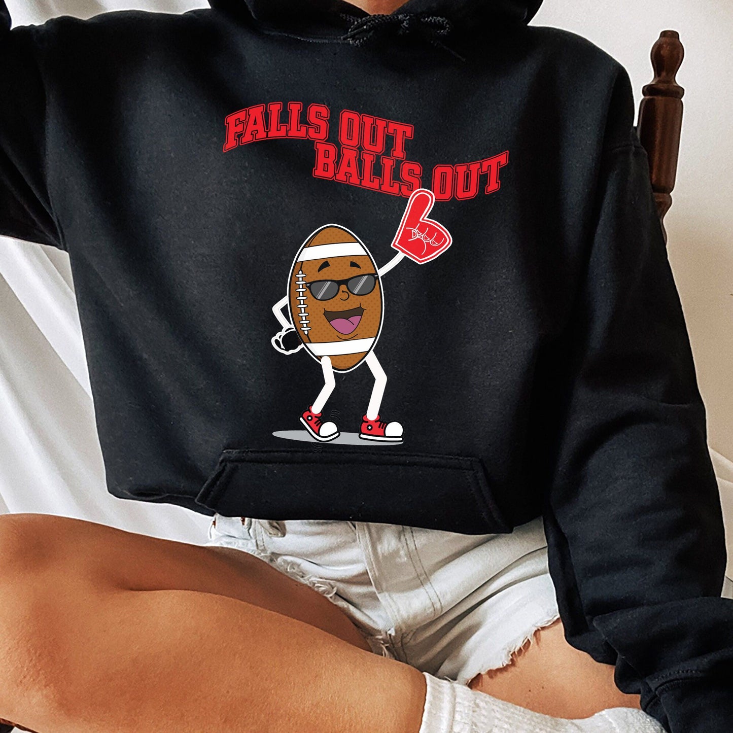 Falls Out Balls Out Football Shirt, Retro Fall Vintage Shirt, Thanksgiving Retro Fall Shirt, Fall Football Tshirt, Unisex Sweatshirt Hoodie